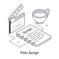 Trendy Film Script vector