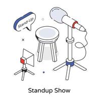 Trendy Standup Show vector