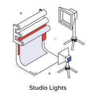 Trendy Studio Lights vector