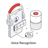 Trendy Voice Recognition vector