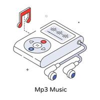 música mp3 de moda vector