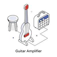 Trendy Guitar Amplifier vector