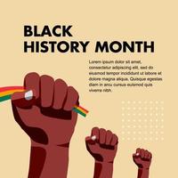 Vector black history month celebration instagram post