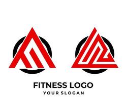 Letter FN monogram sport fitness logo design. vector