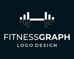 Weightlifting dumbbell fitness equipment and graphic icon logo design. vector