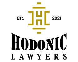 Letter H monogram logo design for attorney and law company. vector