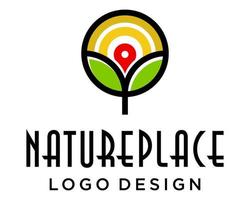 Natural location adventure logo design. vector