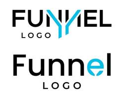 Funnel wordmark market accounting logo design. vector