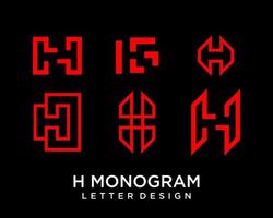 Geometric letter H logo design for business and technology company. vector