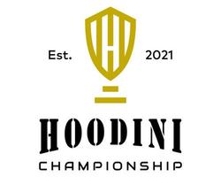 Gold letter H logo trophy for championship. vector
