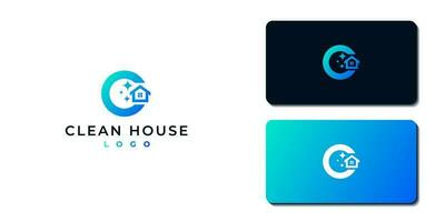 logo illustration template of Clean House vector