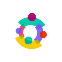colorful community icon logo vector