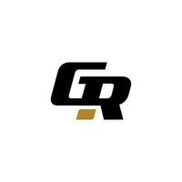 letter GR icon logo vector