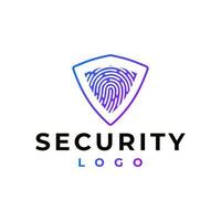 data security technology logo template vector