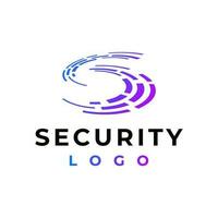 data security technology logo template vector
