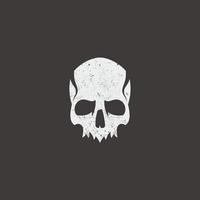 Skull evil simple logo design vector template