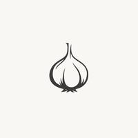 Garlic onion simple logo icon symbol vector