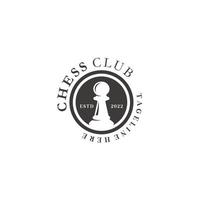 Chess Pawn Logo Label Design Ideas vector