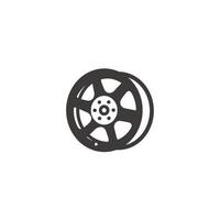 Car rim wheel disks icon, logo isolated on white background vector