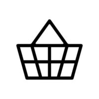 Basket shopping icon. Market business trade and retail purchase symbol with electronic orders and vector delivery