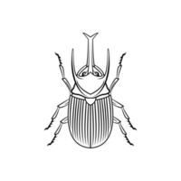 escarabajo símbolo ilustración diseño vector