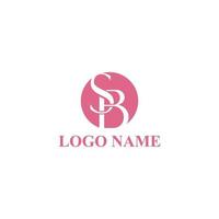 Vector initial letter sb logo for business or beauty company