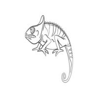 Chameleon Symbol Illustration Design vector