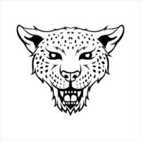 Leopard head symbol illustration design vector