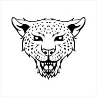 leopardo cabeza símbolo ilustración diseño vector