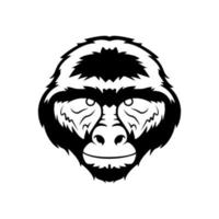 Gorilla head symbol illustration design vector