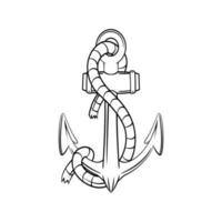 Anchor Symbol Illustration Design vector