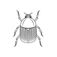 Beetle Symbol Illustration Design vector