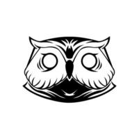 Owl Face Symbol Illustration Design vector