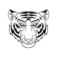 Tigre cabeza símbolo ilustración diseño vector