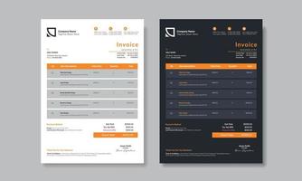 Professional Corporate Invoice Template, Sophisticated Business Invoice Layout, Modern Corporate Payment Form, Minimalist Corporate Billing Format, Corporate Invoice with Stylish Branding vector