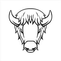 Byson Head Symbol Illustration Design vector