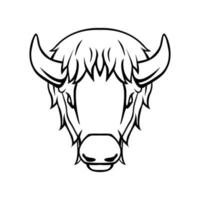 Bull Head Symbol Illustration Design vector