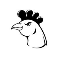 Chicken Head Symbol Illustration Design vector