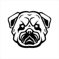 Bulldog Head Symbol Illustration Design vector