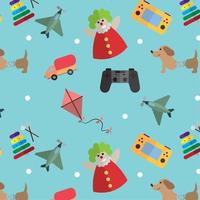 Pattern background with toy icons Vector illustration