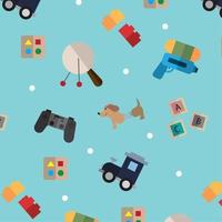 Pattern background with toy icons Vector illustration