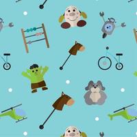 Pattern background with toy icons Vector illustration