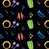 Seamless pattern background with musical instruments Vector illustration