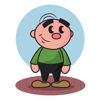 Isolated colored happy boy traditional cartoon character Vector illustration