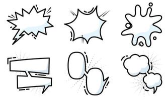 Set of different empty comic speech bubbles Vector illustration