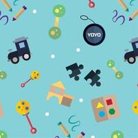 Pattern background with toy icons Vector illustration