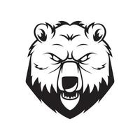 bear head symbol illustration design vector