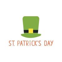 Simple greeting banner for st patricks day with green leprechaun hat vector