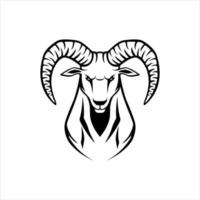 Wild Ibex Head Symbol Illustration Design vector