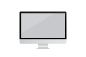 Modern computer with display screen. png